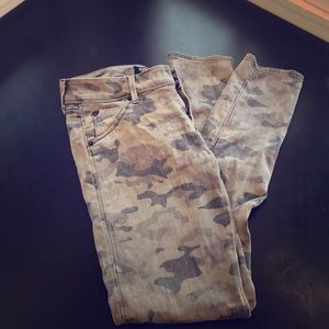 Hudson light wash camo skinny jeans